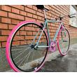 Custom Paint Single Speed turquoise-pink-gray 48cm