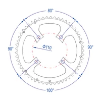 Lánckerék FSA Gossamer ABS 4H, 110x52t 