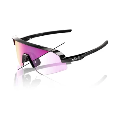 100%  SLENDALE SL Gloss BlackPurple Mirror Photochromic Lens kerékpáros szemüveg