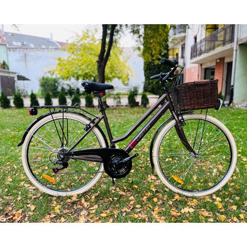 Dema Lugo Lady City Bike Basil Rattan / Creme